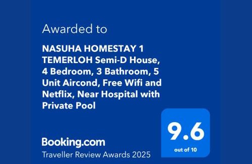 Temerloh House | Relax at Homestay Temerloh Nasuha with Pool & Netflix