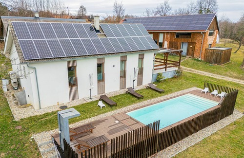Gornji Petrovci Ski Chalet | Pet-Friendly Natural Chalet Velbana with Pool & Spa in Slovenia