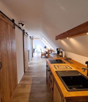Wilsum Apartment | Family-Friendly Naturhof Buschwiesen - Wohnung Lama Awaits