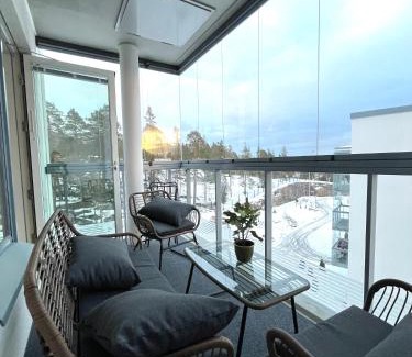Espoo Apartment | Stylish 2BR Design Home with Sauna in Espoo Park