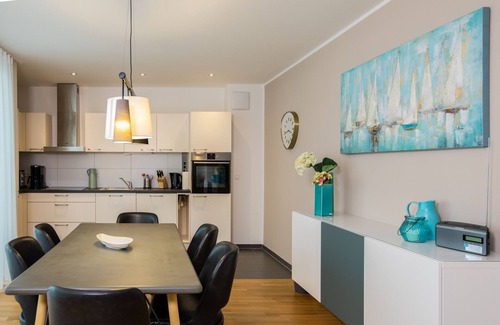 Fischbach Apartment | Oceanfront Apartment "Säntis" with Pool & Breakfast Included