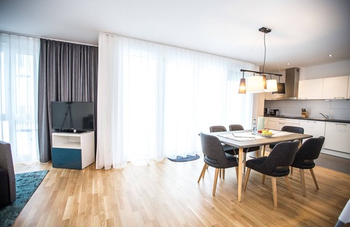Fischbach Apartment | Oceanfront Apartment "Säntis" with Pool & Breakfast Included