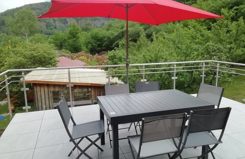 Husseren-Wesserling House | Relaxing Spa Chalet with Ocean View for 9 Guests