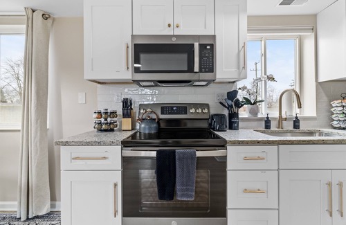 Roseville Apartment | Modern 1BR Flat with King Bed & Ideal Workspace