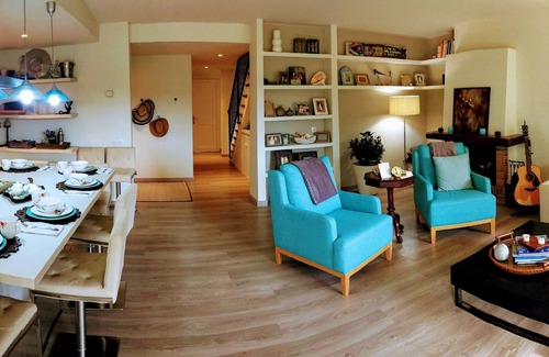 Calella de Palafrugell Condo | Spacious 2-Story Flat with Pool, Steps from the Beach