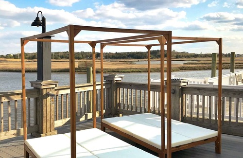 Mystic Island House | Delightful Waterfront Home with Balconies near LBI
