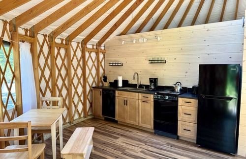 Bar Harbor RV Rental | New luxurious 24’ yurt located in Bar Harbor, Maine with access to Northeast Creek