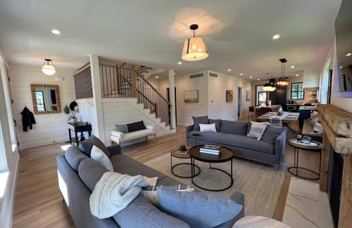 New Buffalo House | Elegant Home Steps to Downtown with Pool and Spa Amenities
