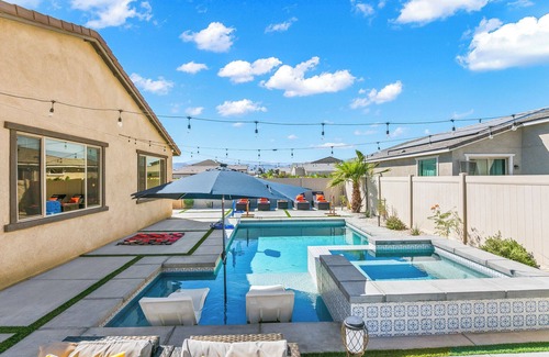 Coachella House | New Pool+Spa+Games+Large BBQ+Designer+Beautiful