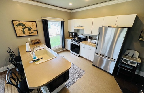 East Jordan House | Lake Charlevoix Retreat with Private Dock & Golf Cart Access