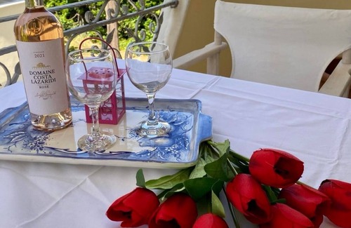 Sitia Apartment | Bright Apartment Steps from Beach with Ocean Views