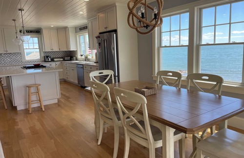 Popponesset House | New to market Ocean Front Gem steps to Beach! 25 minutes from cape bridges.