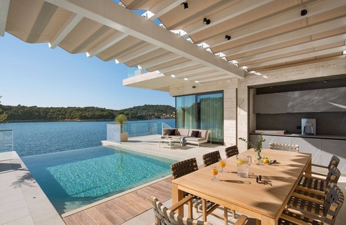 Stikovica Villa | Beachfront Villa: Guest Rated 10/10 with Ocean View Amenities