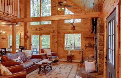 Bethel House | Newly Built Bethel Log Cabin with Deck, Perfect for Families