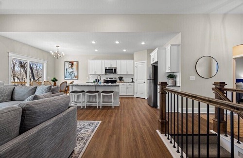 Blue Township House | Modern 4-Bedroom Ranch Home with Creekside Serenity