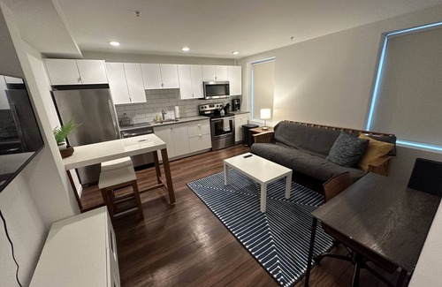 Central Village Apartment | Modern 1-Bedroom Retreat with Spectacular City Views