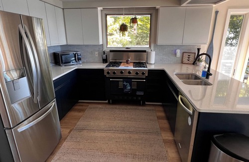 Montague Cottage | Renovated Cottage with Private Lake Michigan Beach & Spa