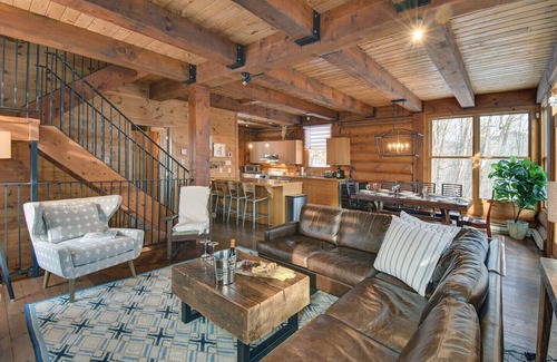 Lac Superieur Village Ski Chalet | Renovated Log Home with Private Spa & Lake Access