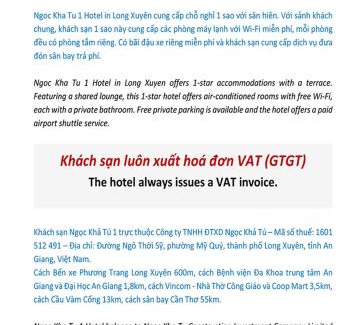 Long Xuyen Hotel | Discover Ngoc Kha Tu 1 Hotel: Wheelchair Accessible Stay