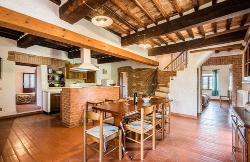 Radicondoli Apartment | Serene Manor Surrounded by Picturesque Hills and Amenities