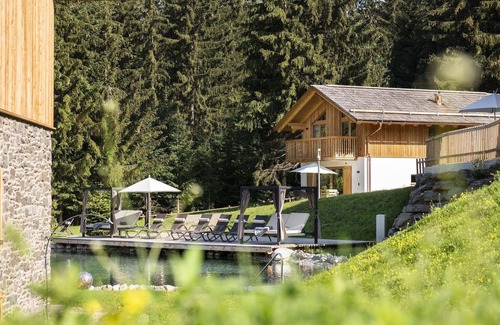 Tamsweg Ski Chalet | Charming Wölting Chalet with Natural Swimming Pond & Spa