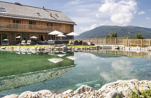 Tamsweg Ski Chalet | Charming Wölting Chalet with Natural Swimming Pond & Spa