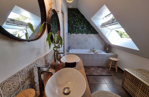 Amfreville House | Inviting House with Terrace Garden and Ocean Views in Amfreville