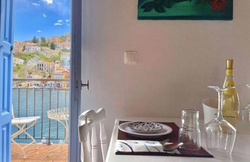Symi Apartment | Seafront Retreat at Nikolakis with Ocean and Harbor Views