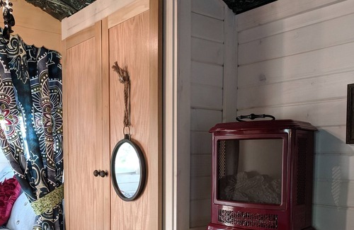 Salmon House | No Fees! Riverfront Red Gypsy Wagon on Mini Donkey Ranch!