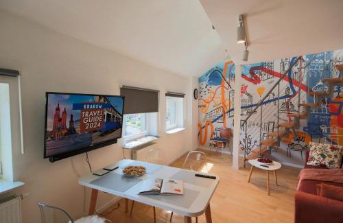 Stare Podgorze Apartment | Pet-Friendly Noemi's Loft: Double Floor in Historic Old Town