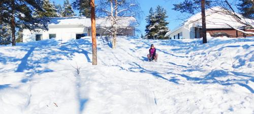 Rovaniemi Villa | Nordic Villa Retreat with Private Sledding Hill & High Ratings