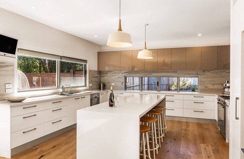 St. Andrews Beach House | Beachside Ocean Luxe Retreat with Pool and Tennis Court