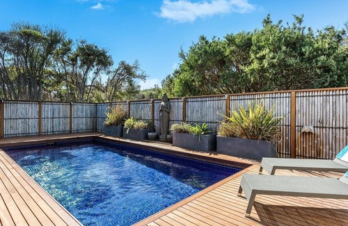 St. Andrews Beach House | Beachside Ocean Luxe Retreat with Pool and Tennis Court