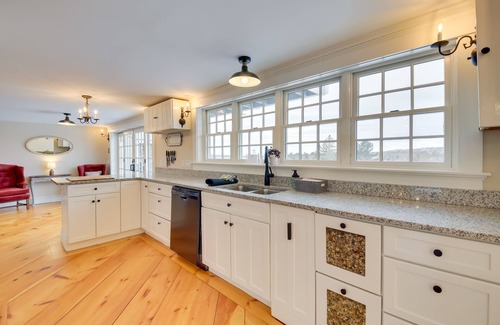 Stockton Springs House | Oceanfront Maine Retreat with Private Beach & Spa Access