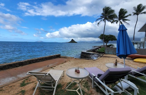 Kaneohe House | Oceanfront Paradise at Kualoa with Pool and Spa Access