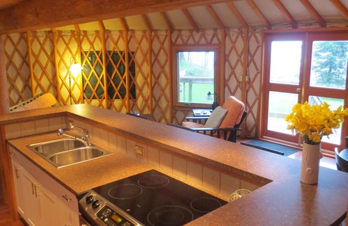 Black Creek Cottage | Oceanfront Yurt on Vancouver Island with Ocean View & Pool