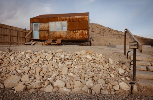Fremont County Apartment | Relaxing Ocotillo Tiny Home with Spa and Hot Tub Access