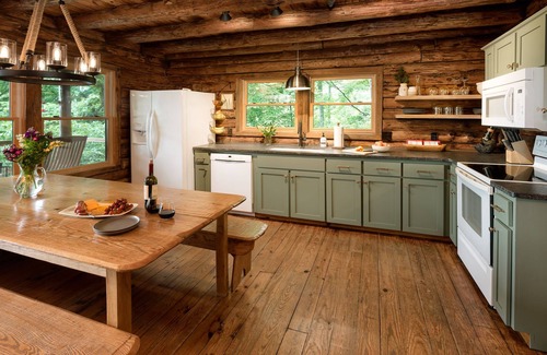 Sylva Cabin | Cozy Log Cabin with Scenic Views and Inviting Hot Tub