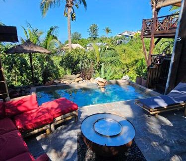 Les Avirons House | Top-Rated OHANA Jungle Lodges with Pool & Spa Amenities