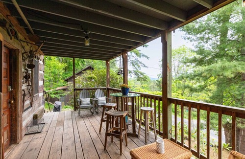 Lake Junaluska Cabin | Cozy Old Chestnut Cabin at Lake Junaluska with Pool
