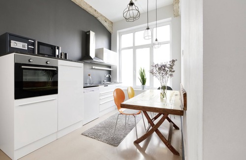 Mitte Apartment | Experience Old Printing House: Pet-Friendly & Spa Retreat
