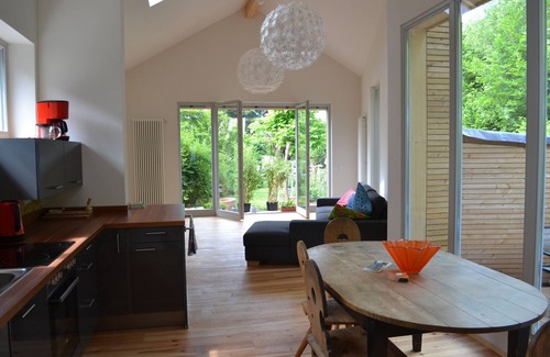 Hausen im Wiesental House | Modern Extension of Historic Wash House with Pet-Friendly Amenities