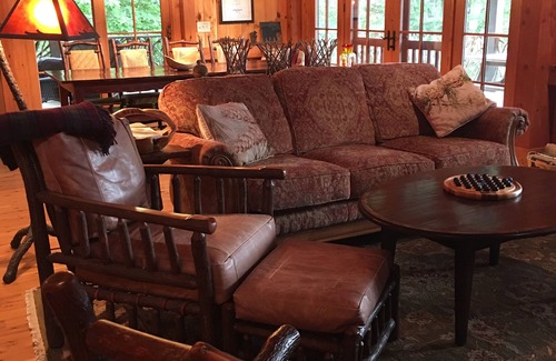 Cashiers Cabin | Scenic Lake Retreat with Private Dock & Cozy Fireplace