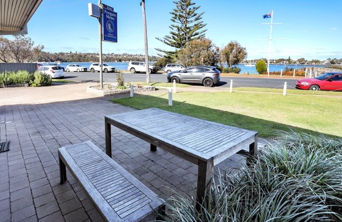 Merimbula Apartment | Pet-Friendly Retreat at Penguin Mews with Lake Views
