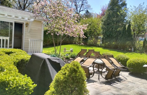 Saugatuck House | Pet-Friendly Retreat with Pool Steps from Town and Lake