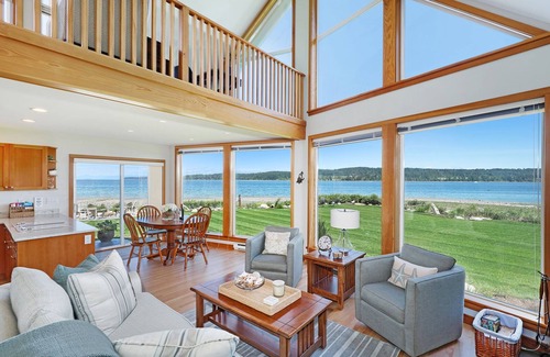 Union Bay House | Elegant West Coast Home with Private Waterfront & Spa