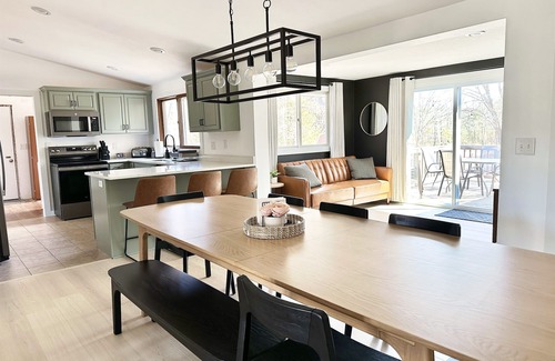 Fish Creek House | Inviting Retreat with Private Trails & Cozy Fire Pit