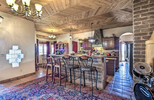 Santa Fe House | Elegant Santa Fe Adobe Retreat with Gazebo & Spa Amenities