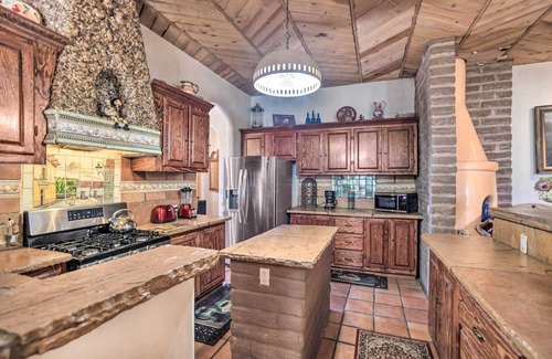 Santa Fe House | Elegant Santa Fe Adobe Retreat with Gazebo & Spa Amenities