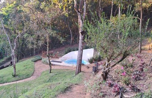 Monteiro Lobato House | Serene Orobó Kaá: Forest Retreat with Ocean View & Pool